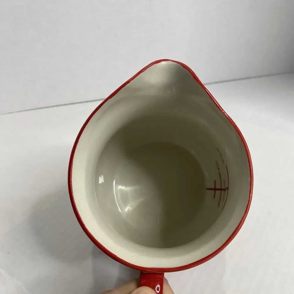Pioneer Woman Stoneware Cheerful Rose 4 Cup Measuring Cup with Handle